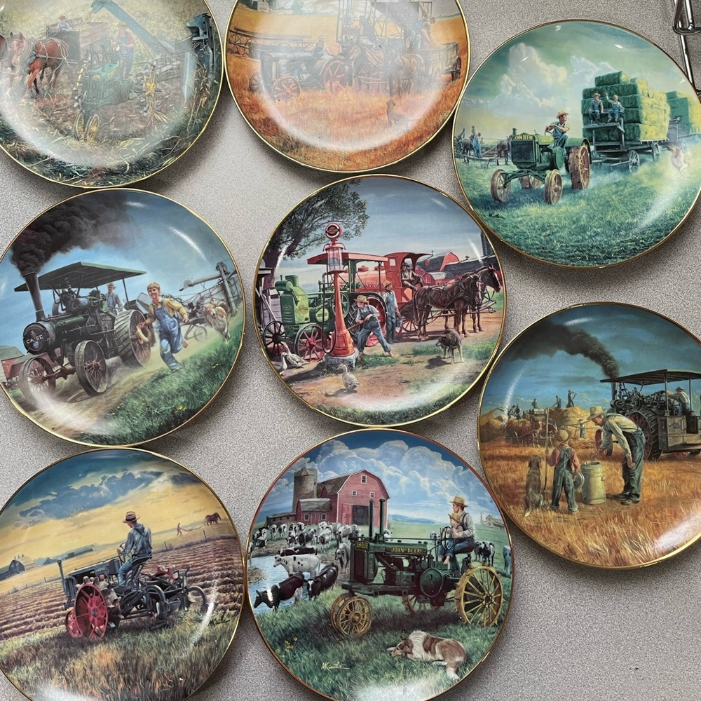 Set of 8 Danbury Mint  Farmland Memories Collection s